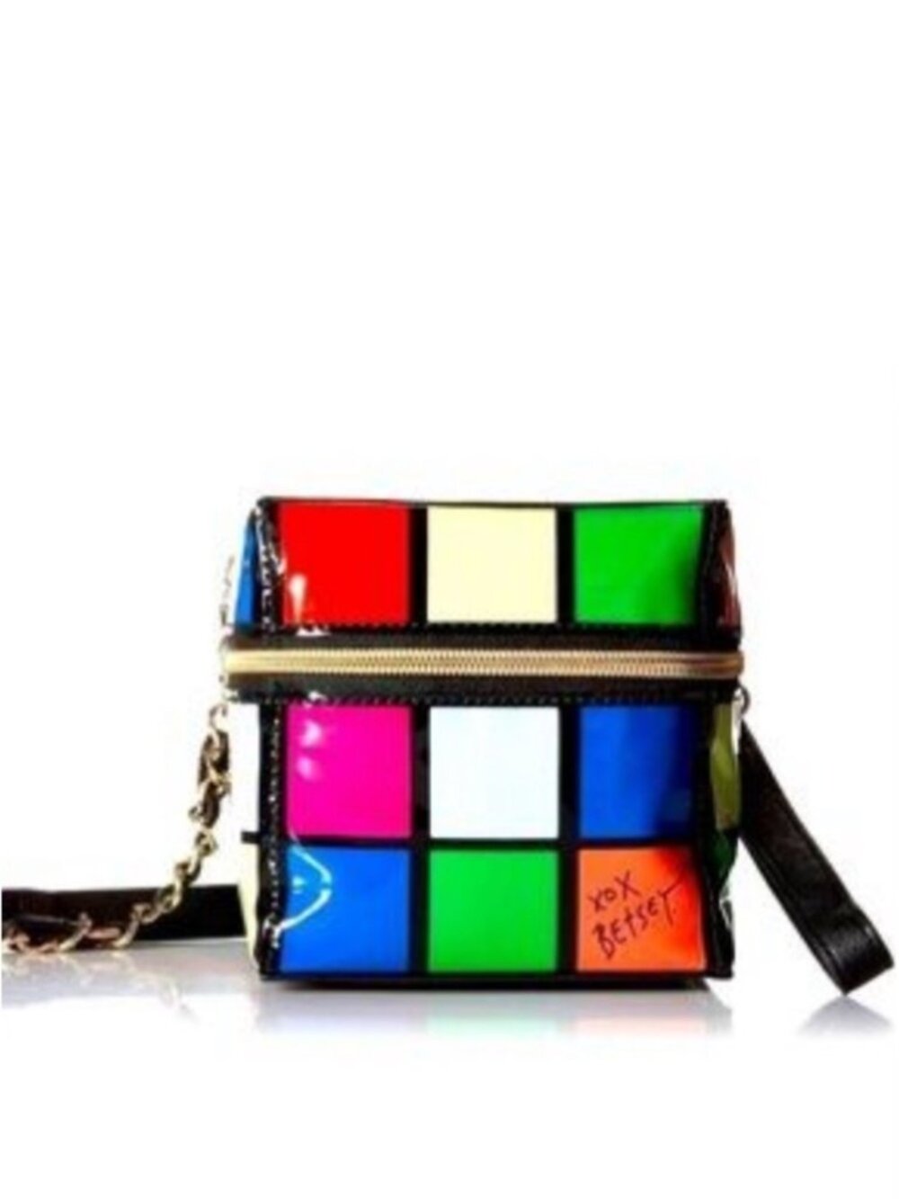 NWT RARE Betsey Johnson Rubix Cube Crossbody Bag Wristlet Kitsch Novelty BJ50050